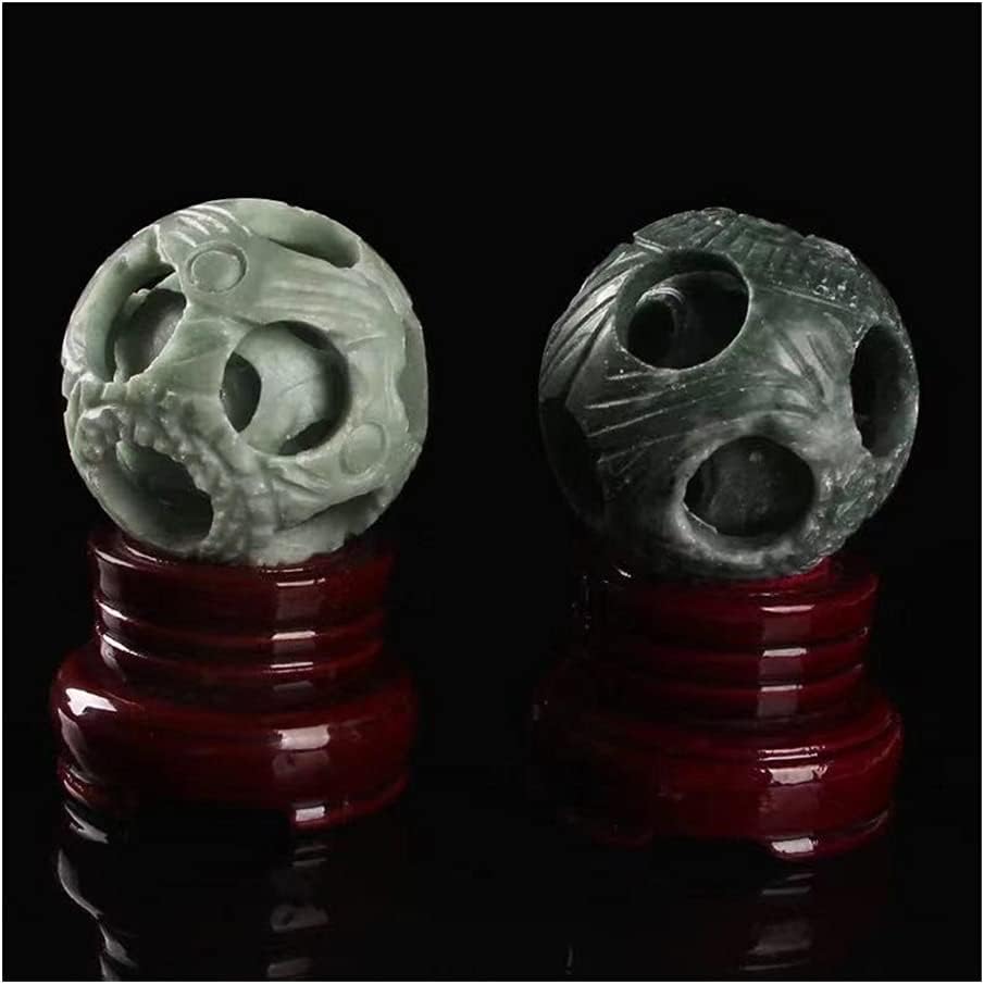 Health & Household 1pc Natural Carving Transfer Xiuyan Jade Hollow Crystal Balls Spheres 90mm for Healing