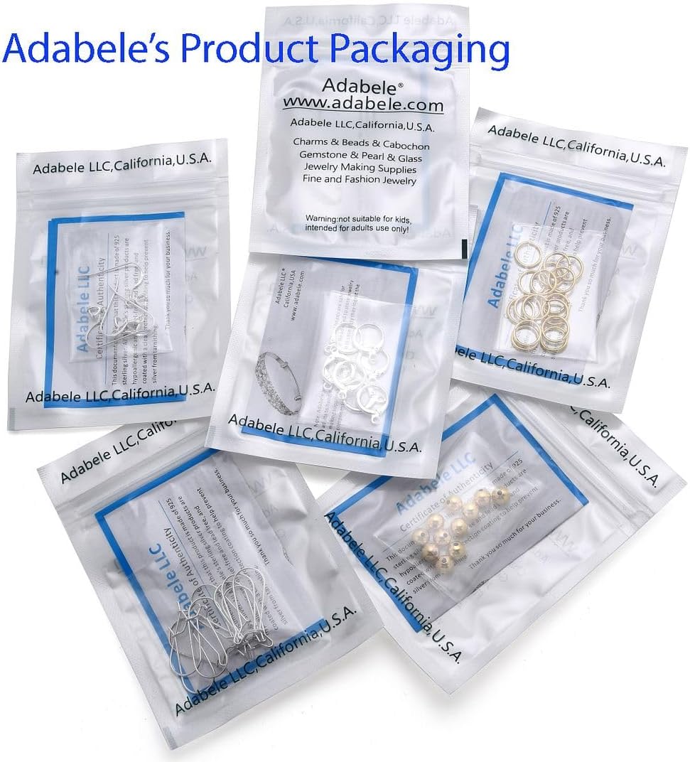 50pcs Adabele Authentic 925 Sterling Silver 6mm (0.24 inch) Sparkle Diamond Cut Corrugated Ball Round Loose Beads Spacer for DIY Craft Jewelry Making SS61-6