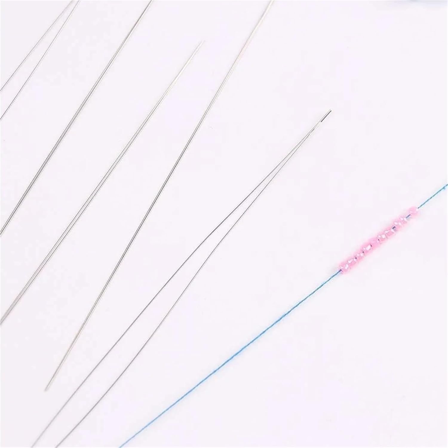 Beading Needles 8/16/32set Beading Needles Long Straight Embroidery with Needle Bottle Bead Threader for Jewelry Making(32set)