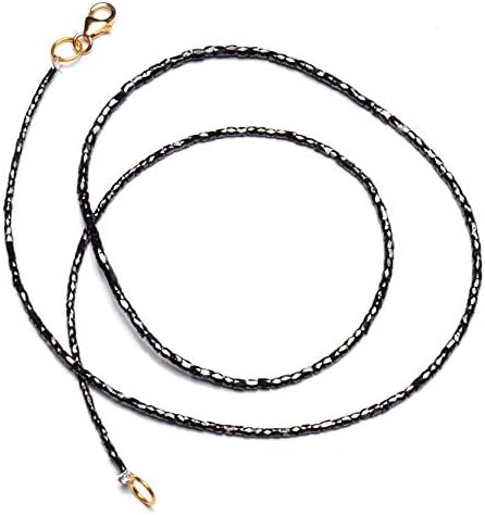 Natural Super Quality Black Diamond Pipe Shape Beads Necklace 18