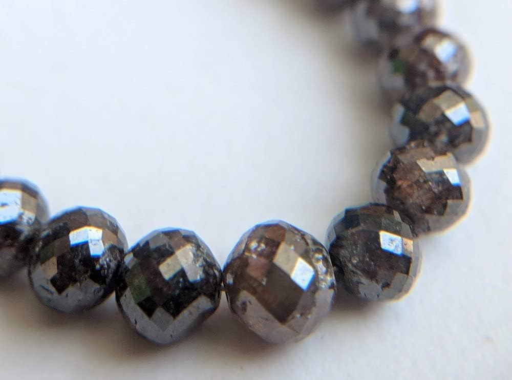 3.8-4.5mm Brown Faceted Diamond Balls, Sparkling Brown Faceted Diamond Beads, Brown Diamond For Necklace (2Pcs To 10Pcs Options) - PPD315, 3.8-4.5 MM