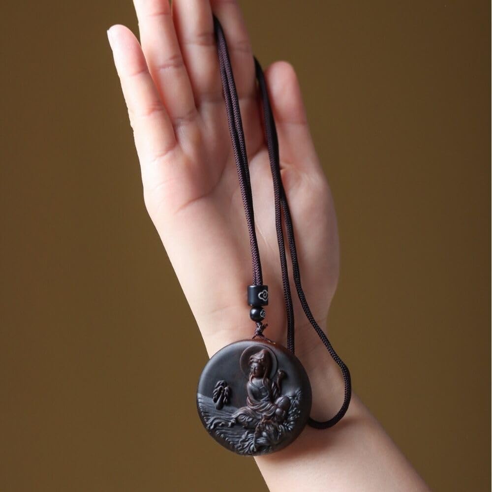Agarwood Brunei Black Chess Agarwood Guanyin Car Pendant Buddha Beads Rosary Beads