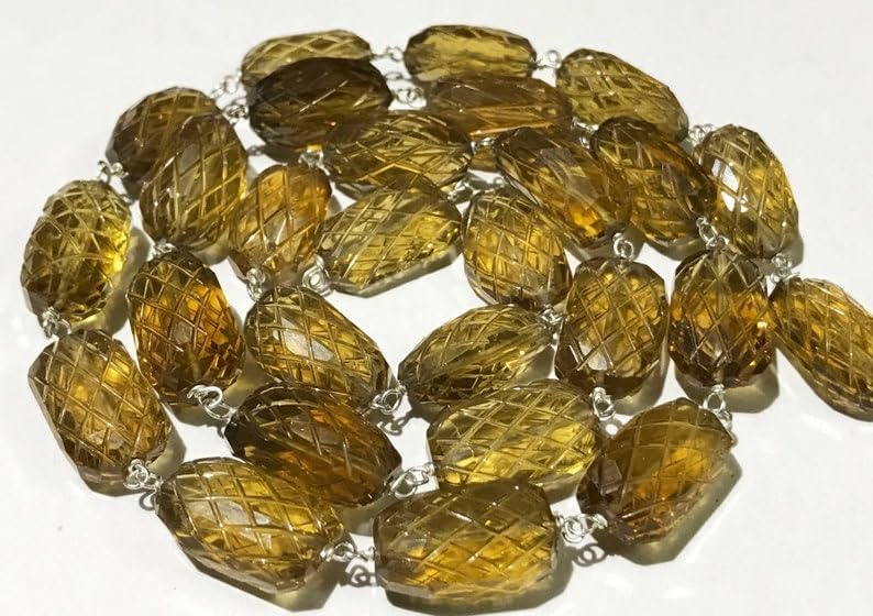 Natural Bear Quartz Nugget Faceted Beads 10X11-16MM 21 inch Long String Jewelry Making Gemstone Beads for Necklace Bracelet