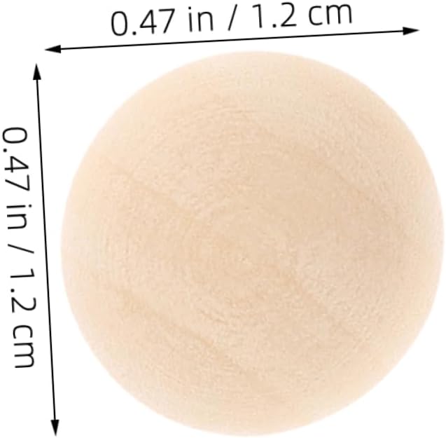 GALPADA 100pcs Half Wooden Beads Unfinished Decorative Craft for Jewelry Making Smooth Natural Wood Half Round Beads for Art Projects and Creative Crafts