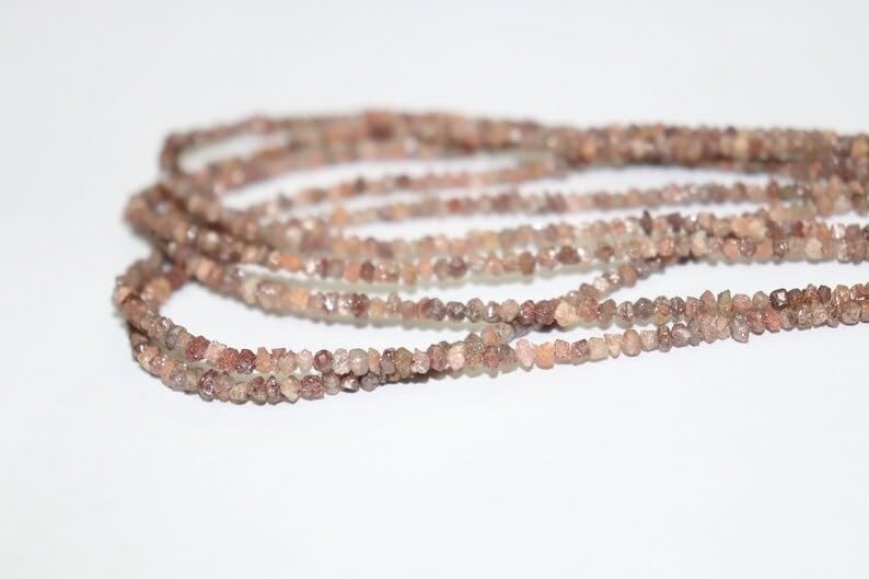 Natural Raw Brown Diamond Uncut Beads 3-4 mm Brown Diamond Beads Raw Diamond Beads Uncut Diamond Beads for Making Jewelry