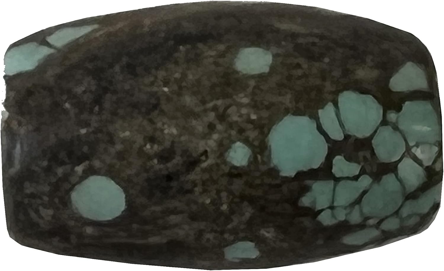 Chinese Handmade Stone Turquoise Pattern Oval Bead Pendant Aws2416