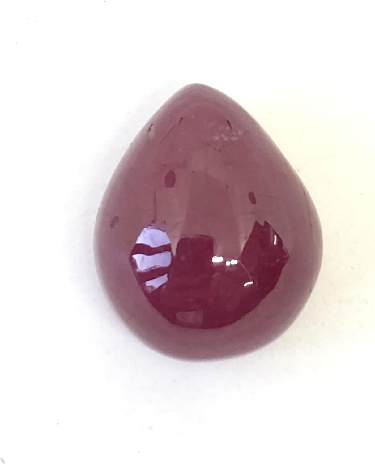20.64 Ct Deep Red Ruby Pear Shape Cabochon Size 16.50x13.50 mm Attractive High Quality Fine Loose Gemstone Best For Making Pendant, Ring Jewelry