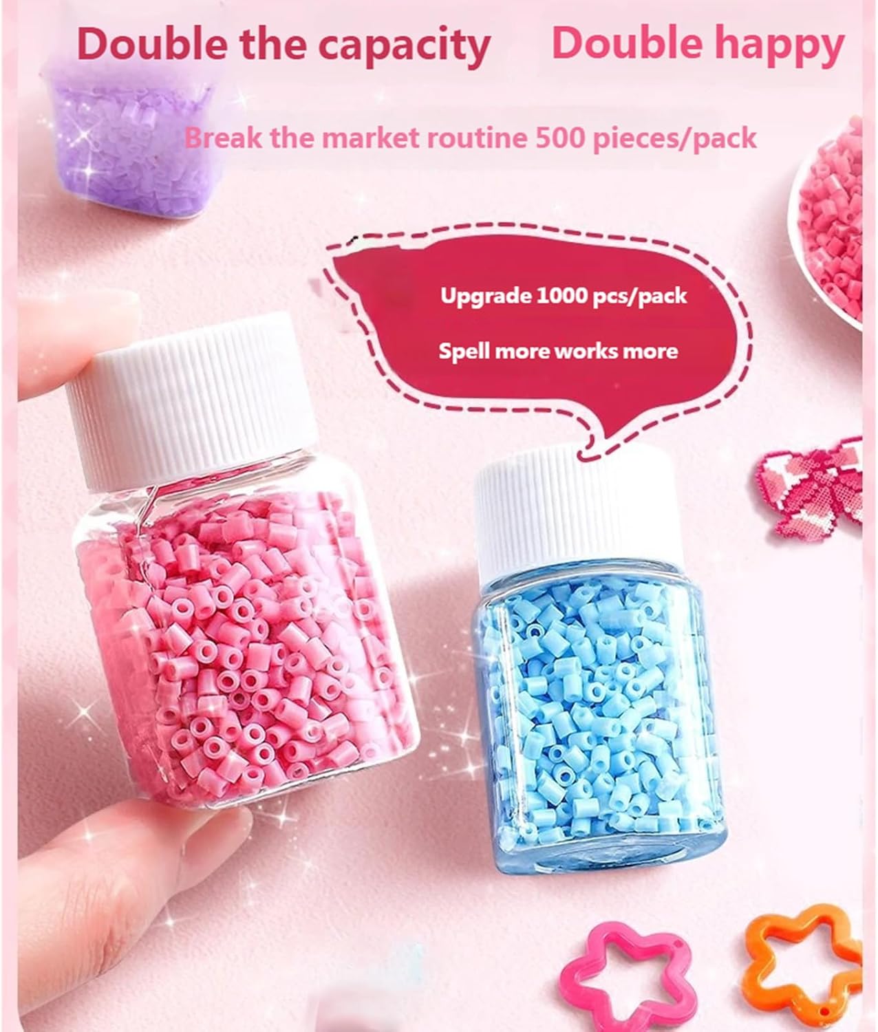 Complete Beads Craft Set with Colorful Beads for Adults Creative Projects