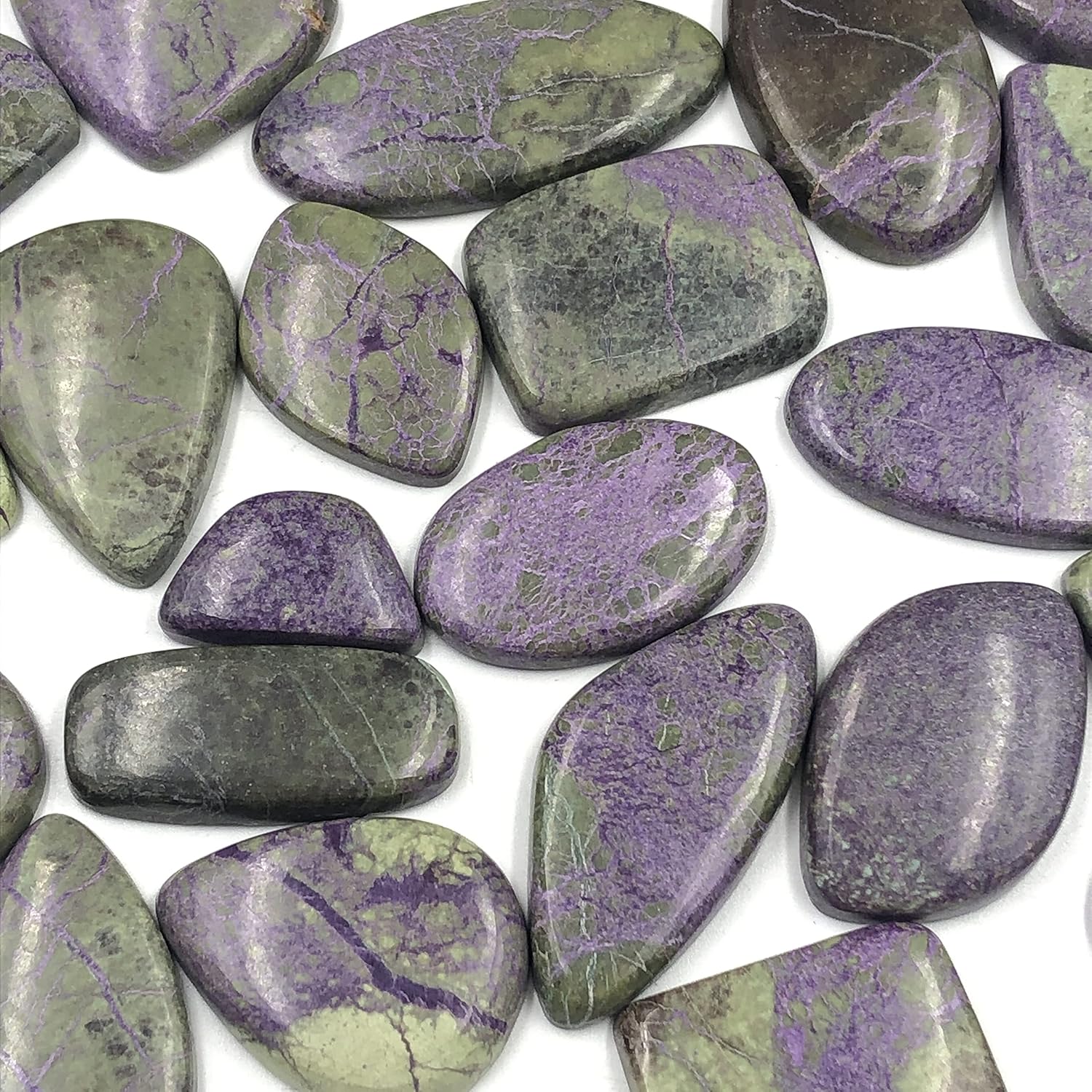 Natural STICHTITE Gemstone Loose Cabochon Lot For Jewelry Making, Loose Gemstone For Ring, Earring & Pendant Necklace, Jewelry Making Cabochons, Healing Gemstones