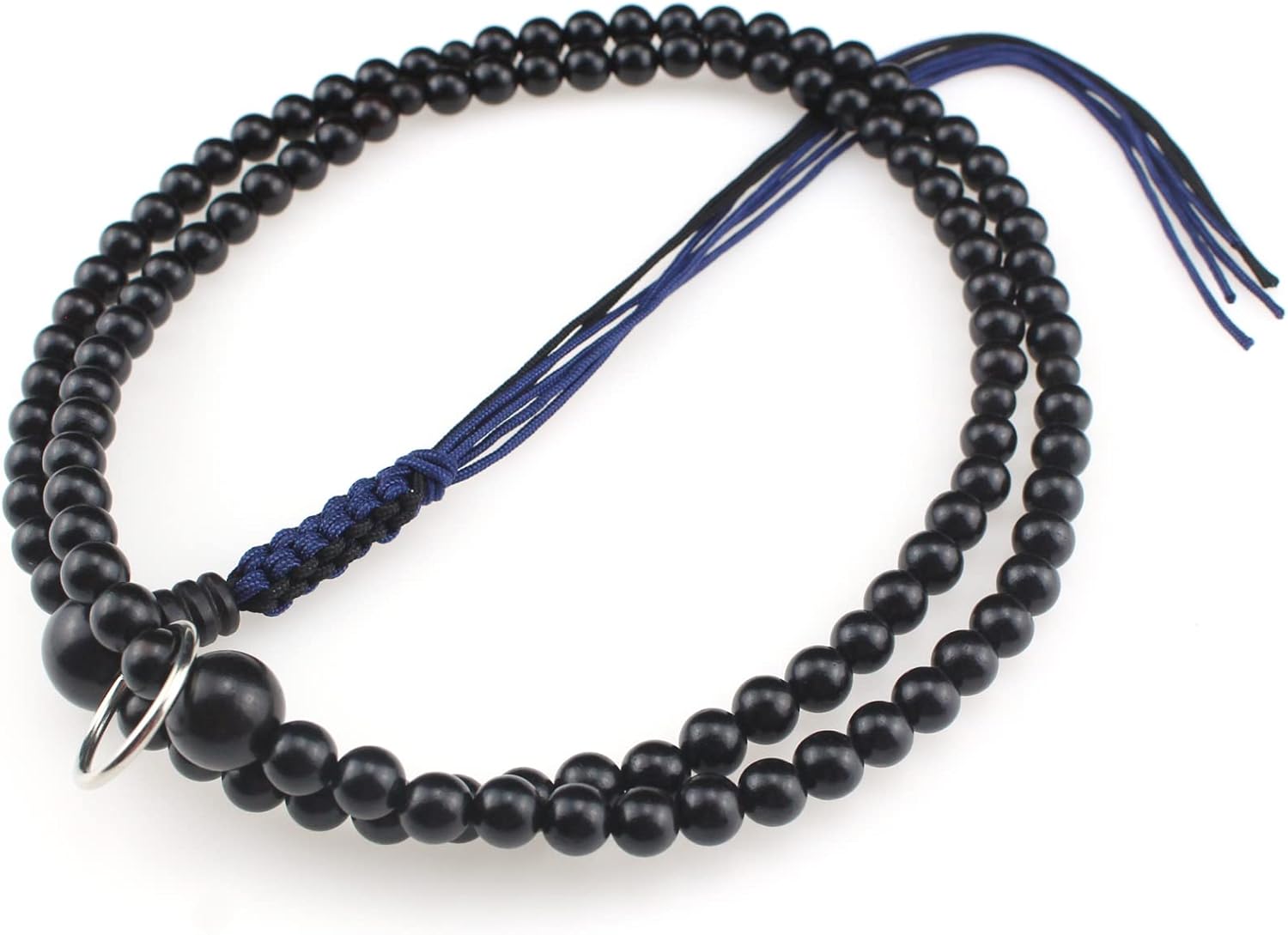 Zen Soto Beads Juzu, Zen Prayer Beads, Soto Shu Buddhism Beads, 108 Juzu Beads, Ebony Wood Beads with Purse