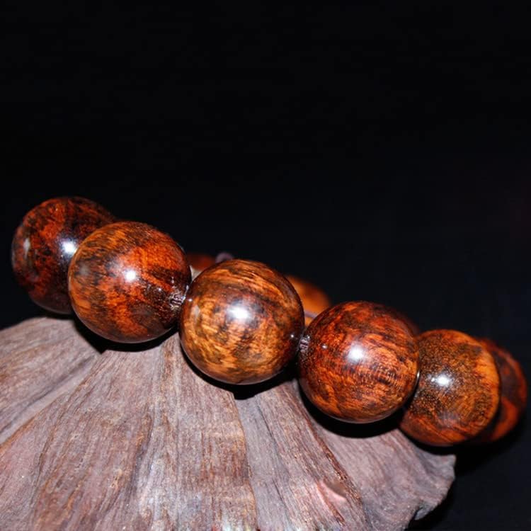 Mascot Wooden Crafts Wood Carving Art Wood Decoration Artwork 满纹蛇纹木手串2.0 高密度蛇纹木满榴花佛珠 佛珠手串商务礼品(手工挑选爆满花)