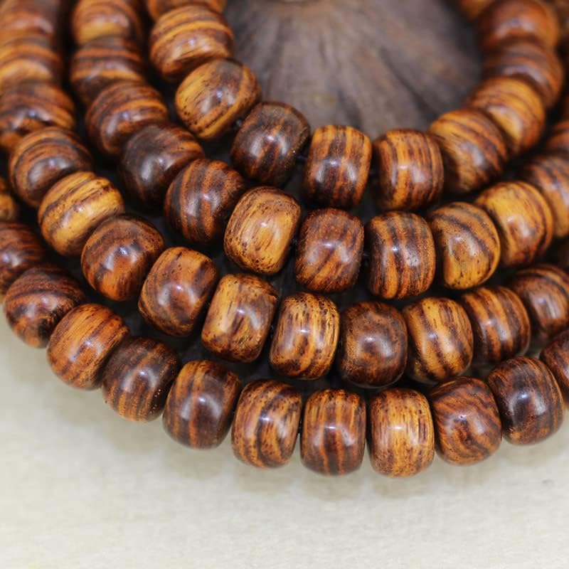 海南黄花梨手串8MM108颗念珠手链海黄木手链长链男女式手串(海南黄花梨6*8珠)