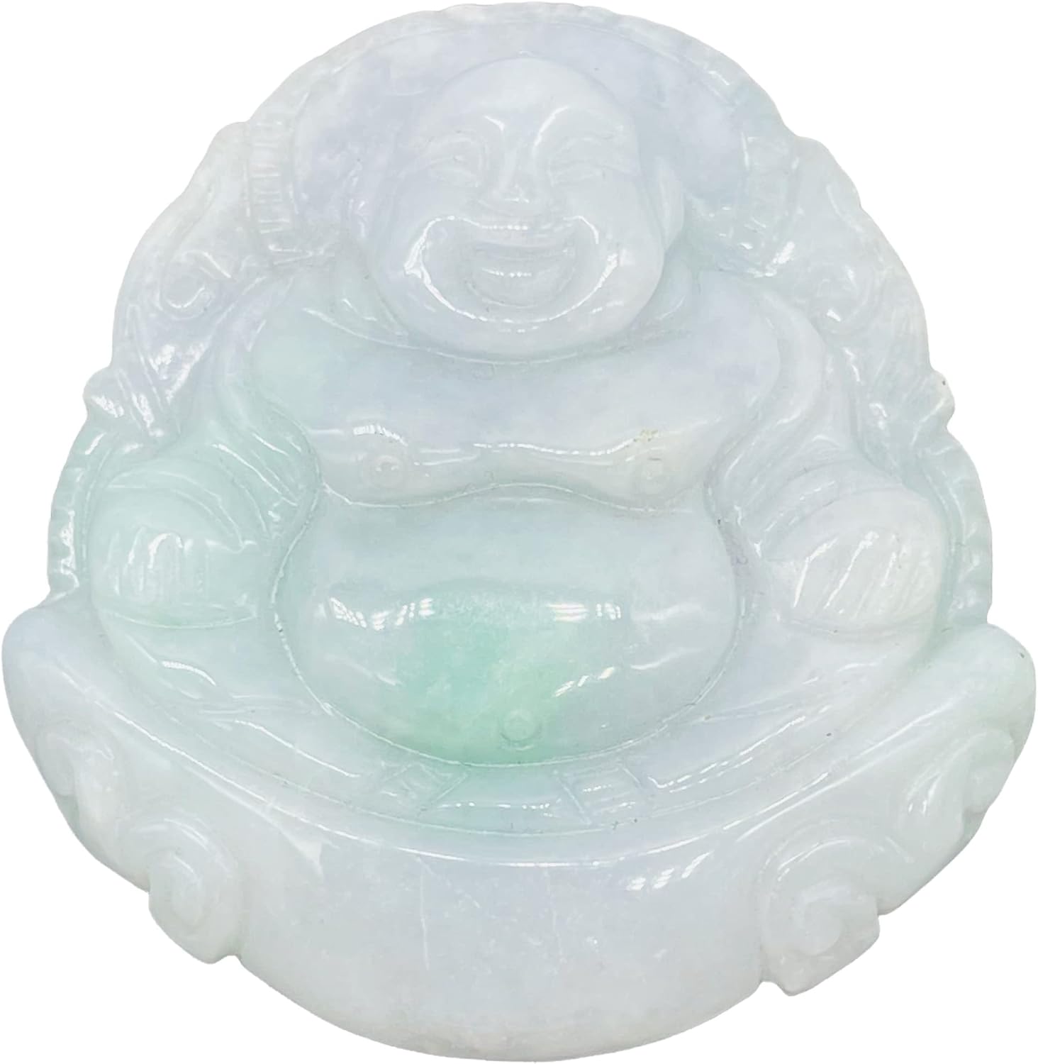 160cts Hand Carved Buddha Gorgeous Lavendar Jade Pendant Bead for Jewelry Making