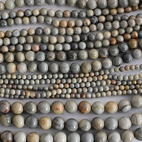 13 inch Strand of Natural gem Green Silver, 10mm Round Smooth Beads for DIY Jewelry Making. | Beads_04498