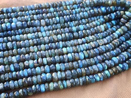 13 inch Strand of Natural gem Labradorite, 6-7mm rondelle Faceted Beads for DIY Jewelry Making. | Beads_05059