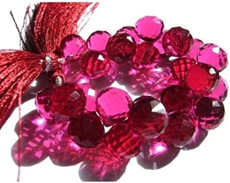 13 inch natural beads strand of 9-10mm faceted onion pink quartz gemstone briolletes beads for DIY jewelry - necklace, bracelet, earring, ring.