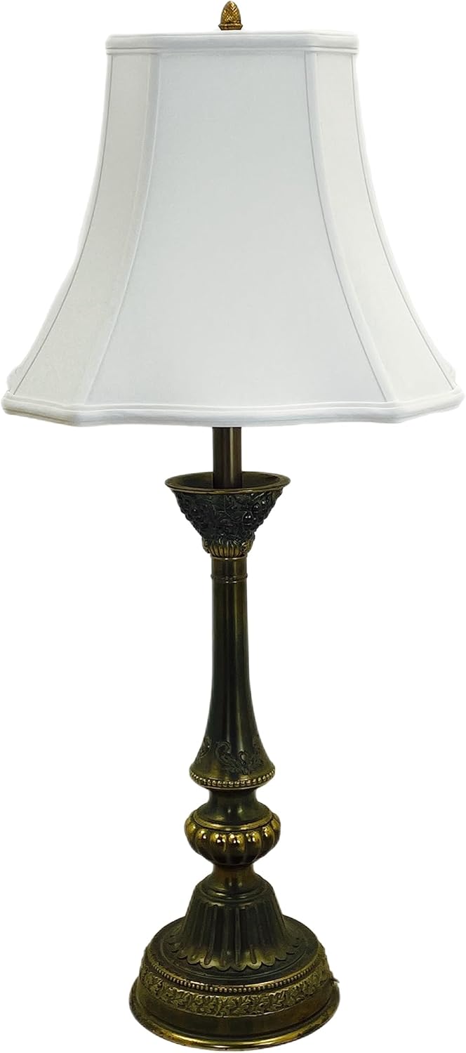 Clover Square Bell top Diameter 9 x 9 Inches x Bottom Diameter 17 x 17 Inches x 13.5 Inches Slant Height Bone