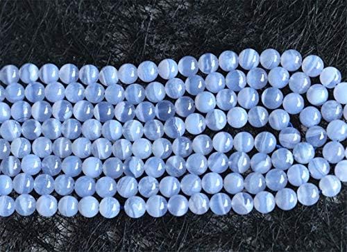 1 strands natural blue chalcedony round loose beads 6mm 03673