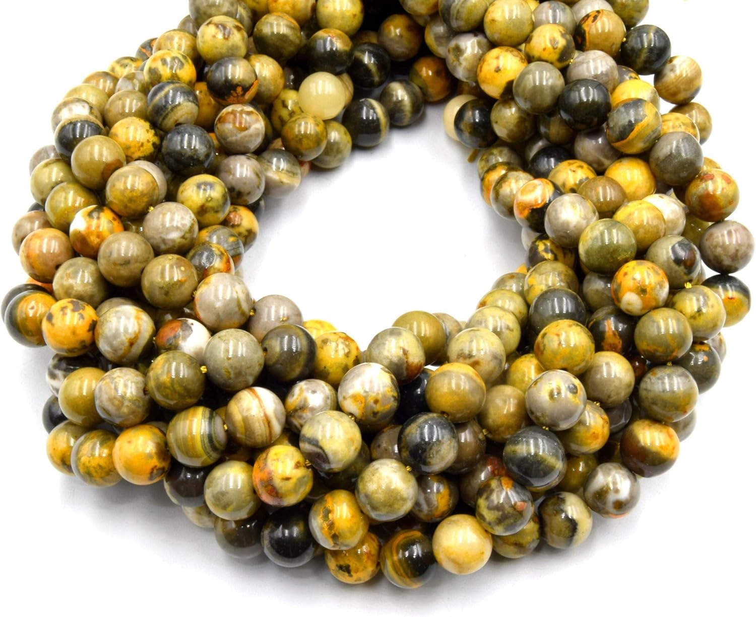 Bumble Bee Jasper Beads | Wholesale Beads and Beading Supplies | 10mm