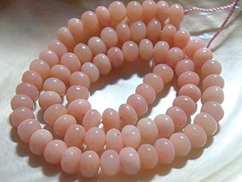 7-8x4-6mm,Peruvian Pink Opal, AA+ Natural Irregular Rondelle Beads 8