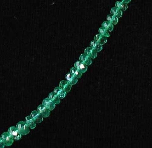 26.5cts Natural AAA Emerald Roundel Bead Strand 109901 for Jewelry Making