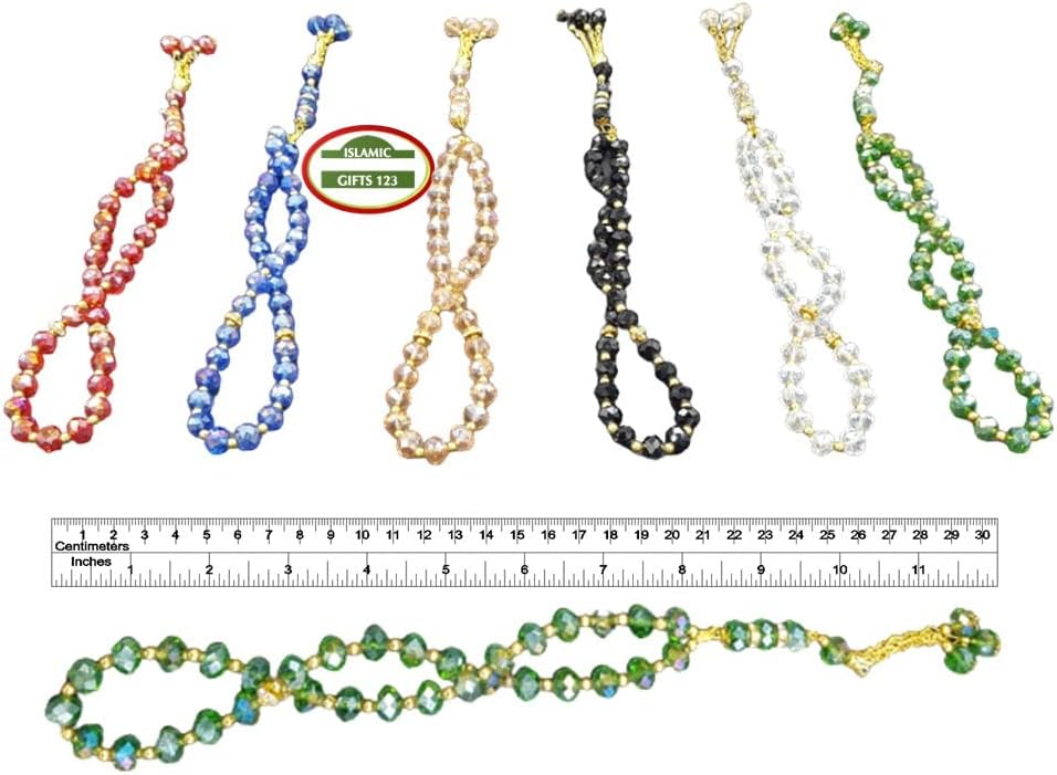 Muslim Prayer Beads [96 Pack] Islamic Prayer Beads Tasbeeh Counter misbaha Islamic Favors Islamic Wedding Favors Crystal Prayer Beads Crystal Rosery