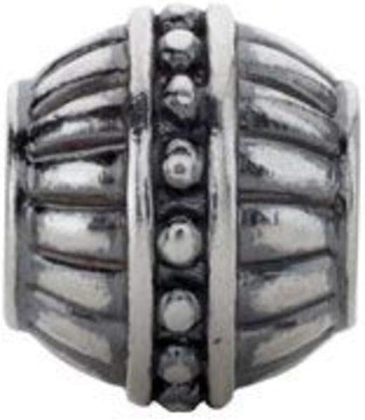 Bonyak Jewelry Sterling Silver Kera Round Fluted Single Granulated Bead