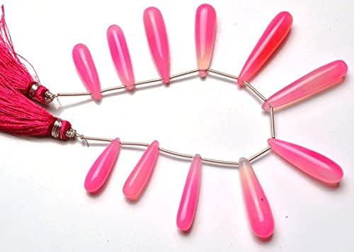 BEADS GEMSTONE 1 Strand Natural 6 Inch Long Strand,Superb pink Color CHALCENY Smooth Big Drops shape Beads Briolettes 22 to 33 MM Code-HIGH-21733