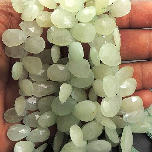 GEMZ 6 inch Strand of Natural Aquamarine pear Shape Faceted Cut Multi Color Color briollete Beads for DIY Jewelry Making- Earring Necklace Bracelet.