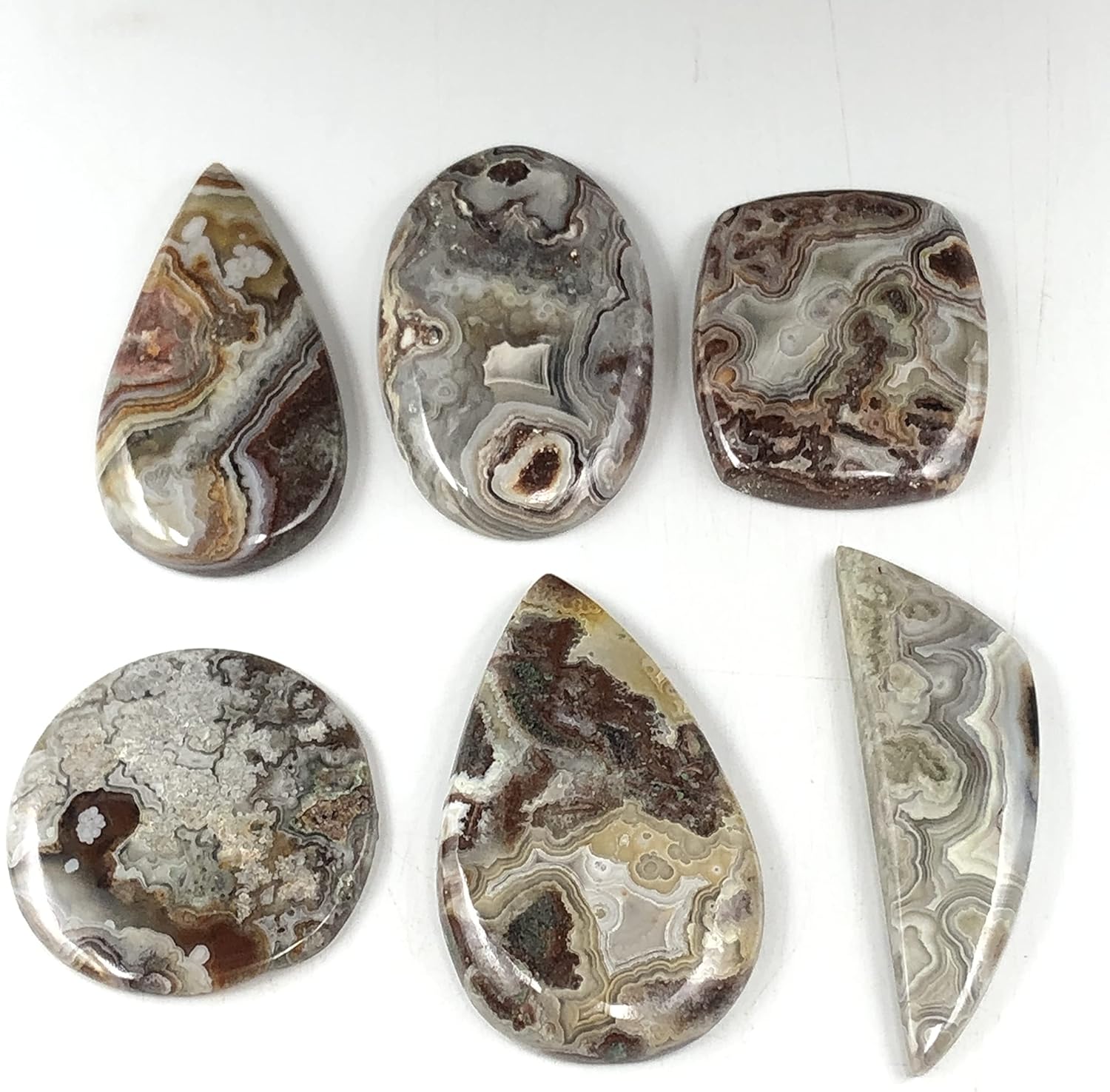 Natural CRAZY LACE AGATE Gemstone Loose Cabochon Lot For Jewelry Making, Loose Gemstone For Ring, Earring & Pendant Necklace, Jewelry Making Cabochons, Healing Gemstones