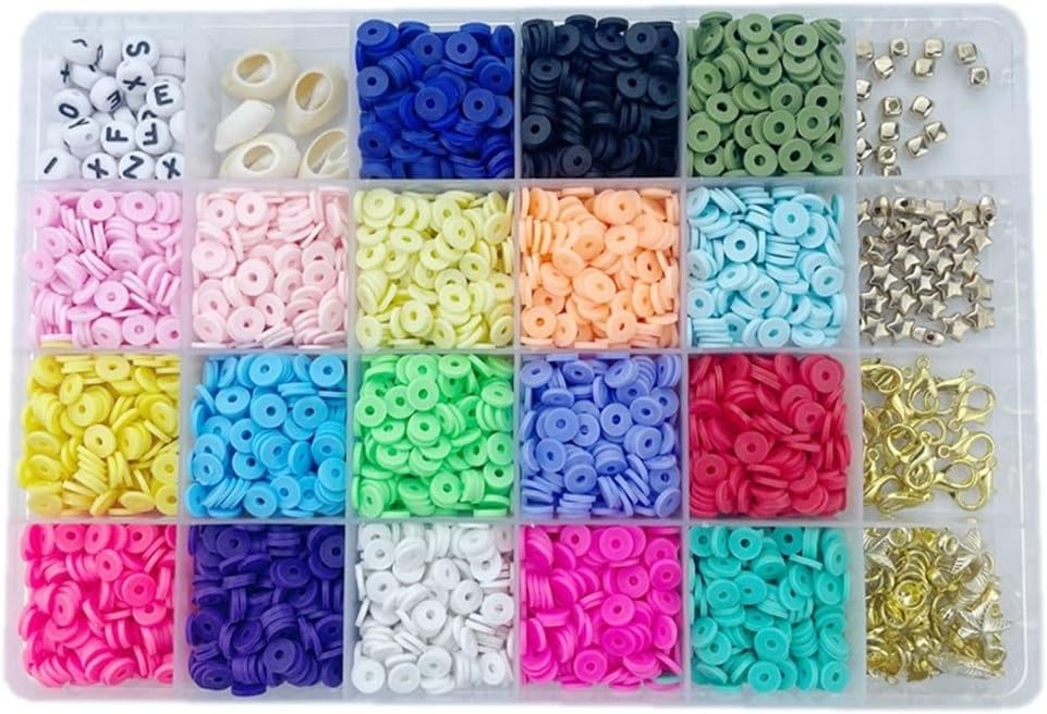 4800 6mm Clay Beads Polymer Set Handmade Jewelry Bracelet DIY Accessories