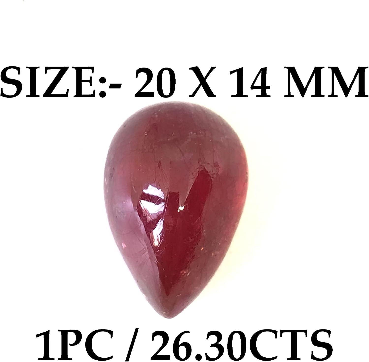 26.30 Ct Deep Red Ruby Pear Shape Cabochon Size 20x14 mm Attractive Fine Quality Most Popular Loose Gemstone Best For Making Jewelry Pendant/Ring