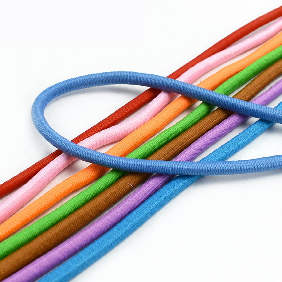 Beading Cords & Threads, 4mm Round Stretch 5/10 Meters High Elastic Rubber Band Rope for Headwear, Belt, Garment Sewing Accessories, 1 Pcs(Water Green,10 Meters)