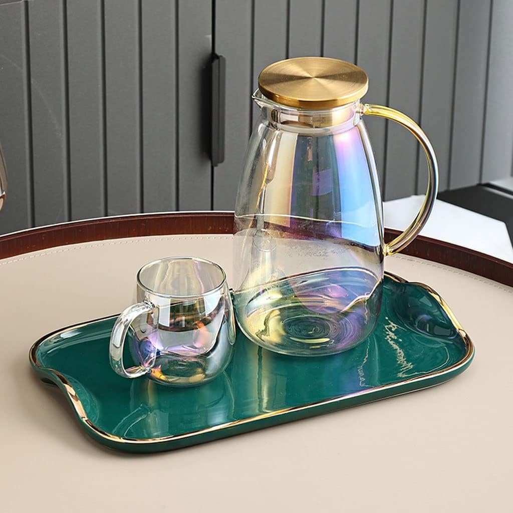 Tray Simple Rectangular Ceramic Flower Tea Cups Storage Tray Tray Home Living Room Tableware Serving Trays(C)