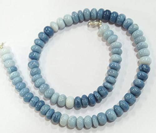 LOVEKUSH LKBEADS Natural gem Stone Peruvian Opal Shaded Smooth Big Beads Complete Necklace 18 inches 9 mm Code-HIGH-60552