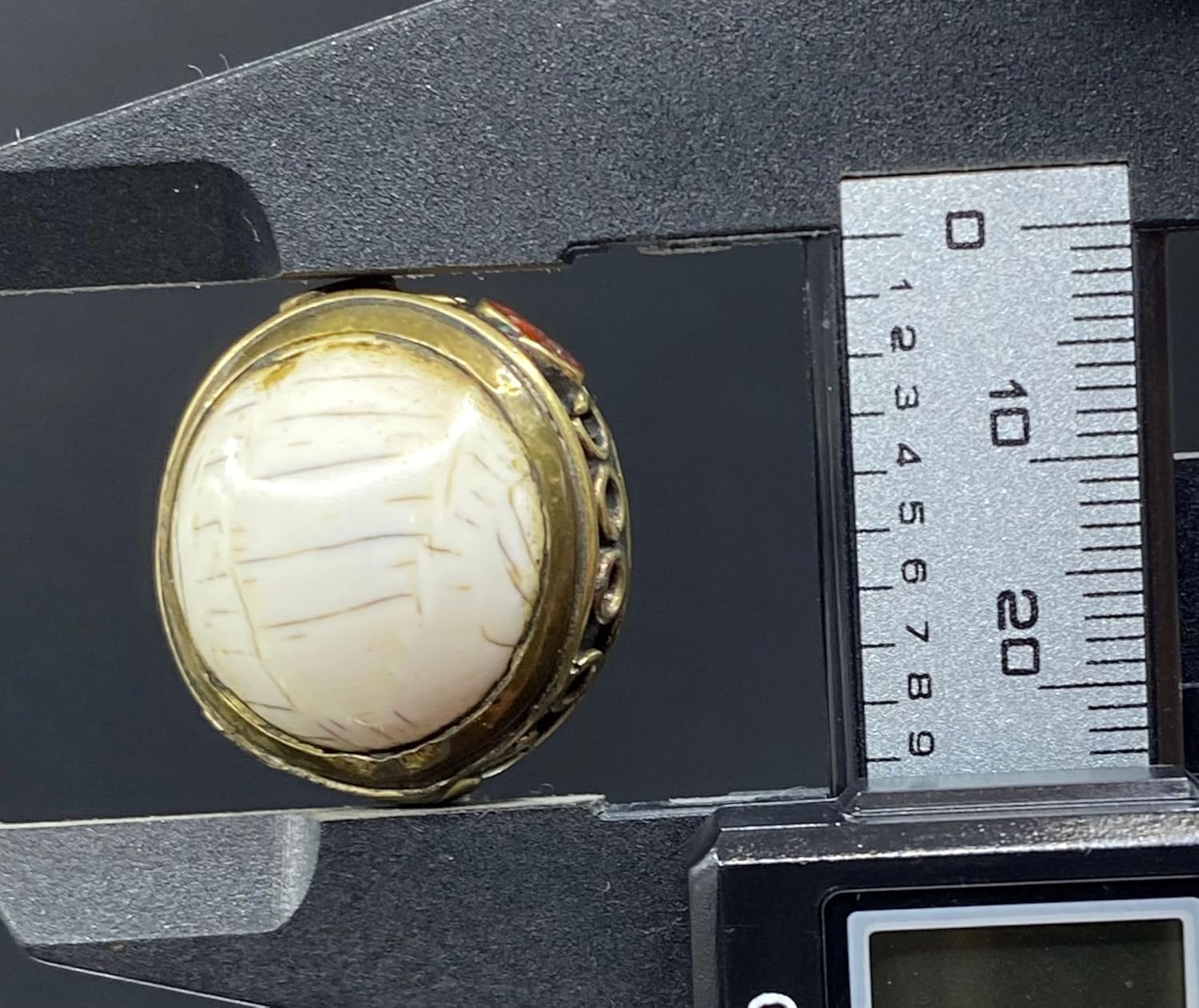 Handcrafted Nepalese Tibetan Natural Shell Pearl Bead with Turquoise and Coral 24x20mm – 13.20g Brass Bead for Jewelry Making, Craft Supplies, DIY Necklace & Bracelet Design,Loose Beads (20)