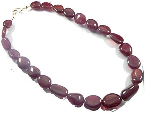LOVEKUSH LKBEADS Natural Ruby Gemstone Smooth Oval Smooth Nuggets, Tumble Bead 16x30 mm 19 Inch Long Long Code-HIGH-47407
