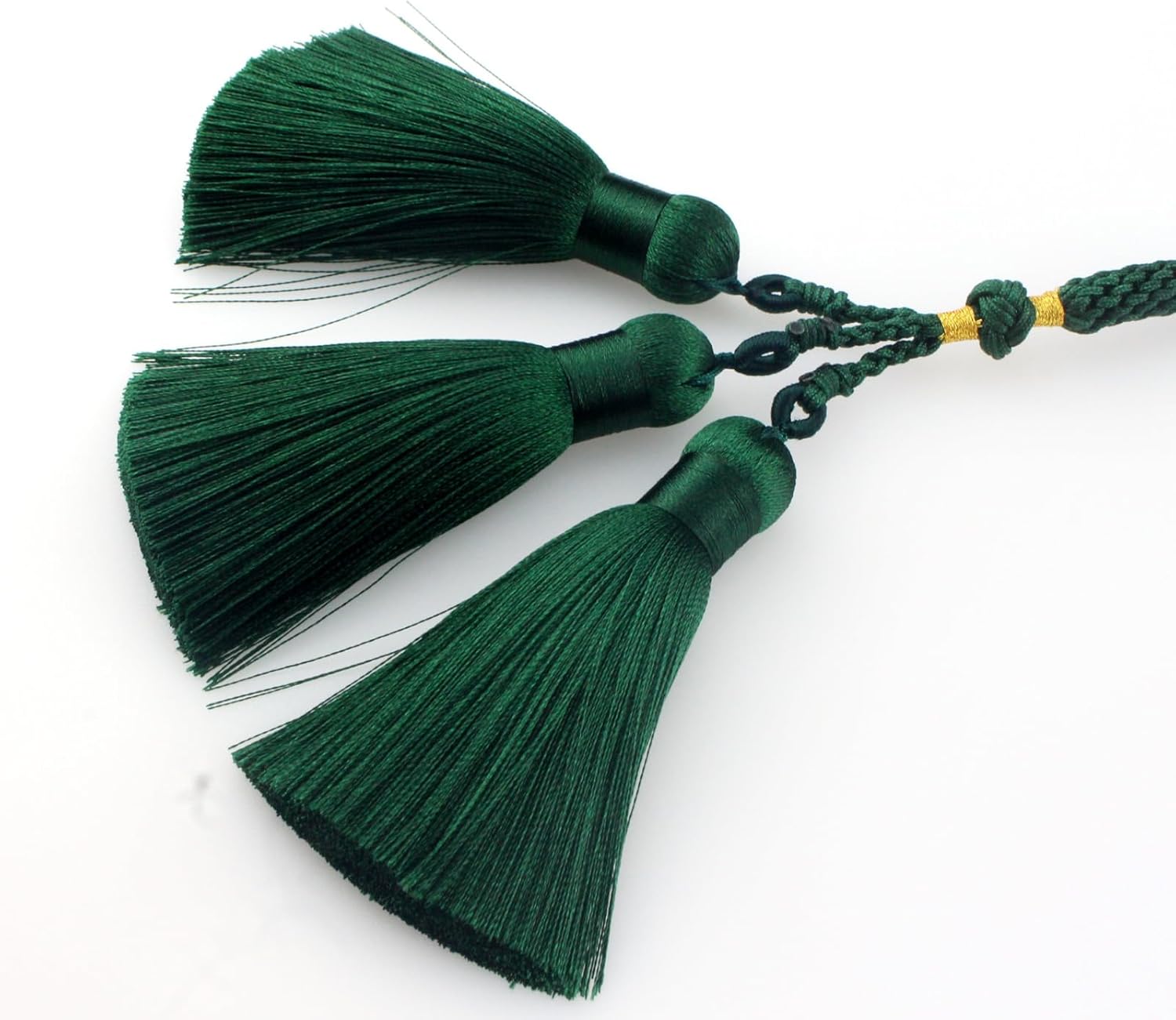 Muslims Islamic Dhikr Tasbeeh 99 Tasbih Prayer Beads, Dark Green Jade Stone Beads with Tassel
