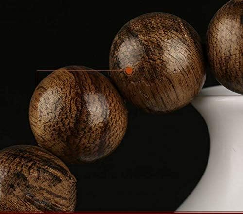 GLW Sri Lanka Genuine Natural Wild Agarwood Aloewood 15mm Malas Prayer Beads #4945