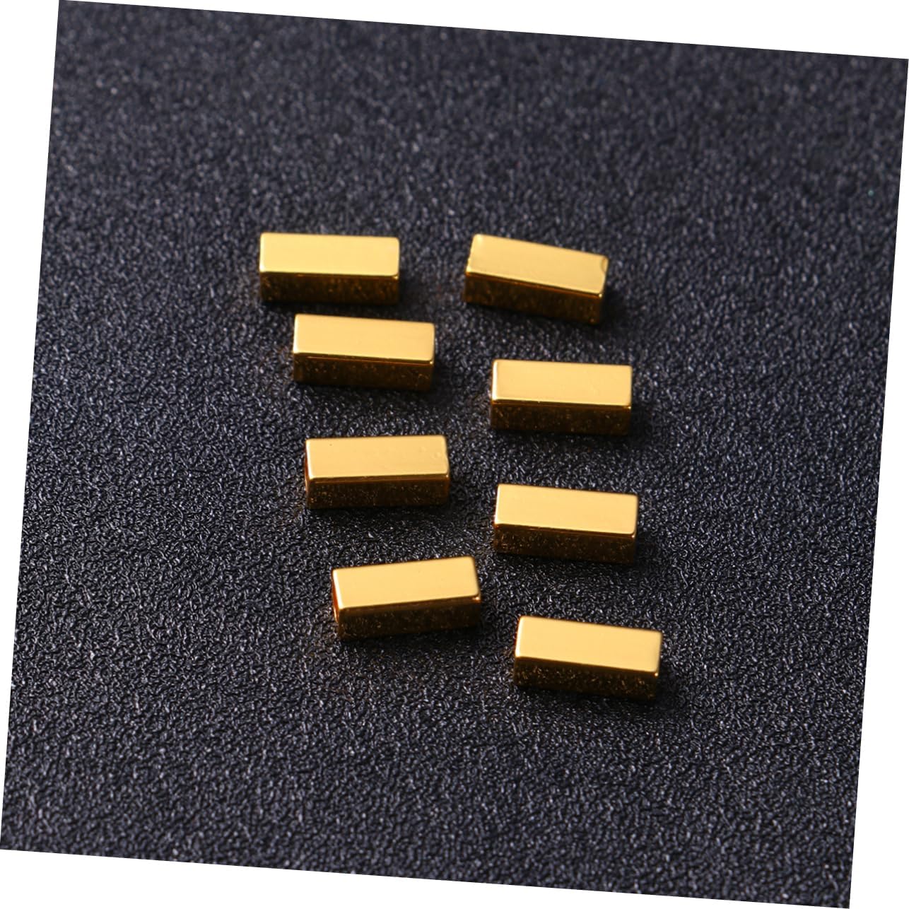 50pcs Necklace Bracelets Jewlery Charm Spacer Beads Metal Loose Beads Metal Shims Copper Tube Spacers (As Shown Size 1)