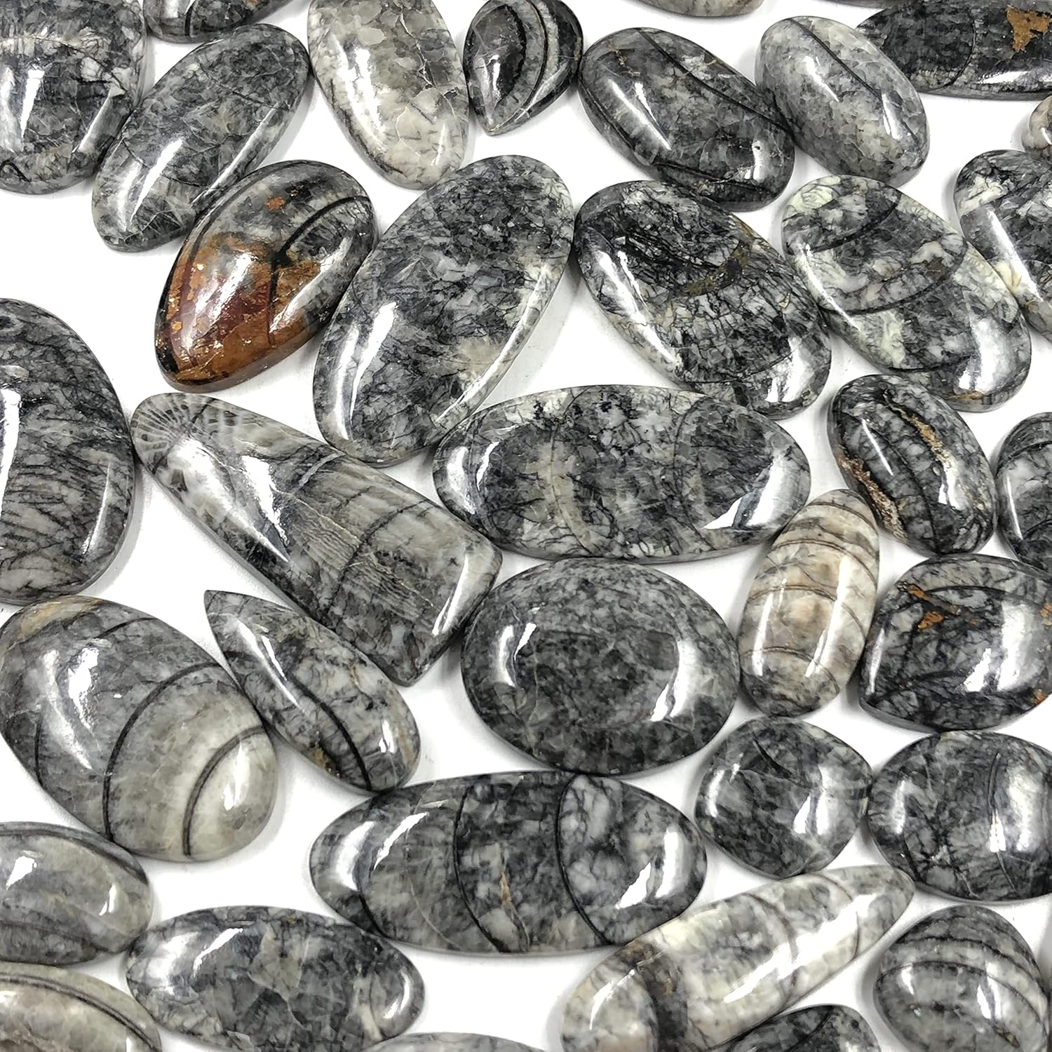 Natural ORTHOCEARS Gemstone Loose Cabochon Lot For Jewelry Making, Loose Gemstone For Ring, Earring & Pendant Necklace, Jewelry Making Cabochons, Healing Gemstones