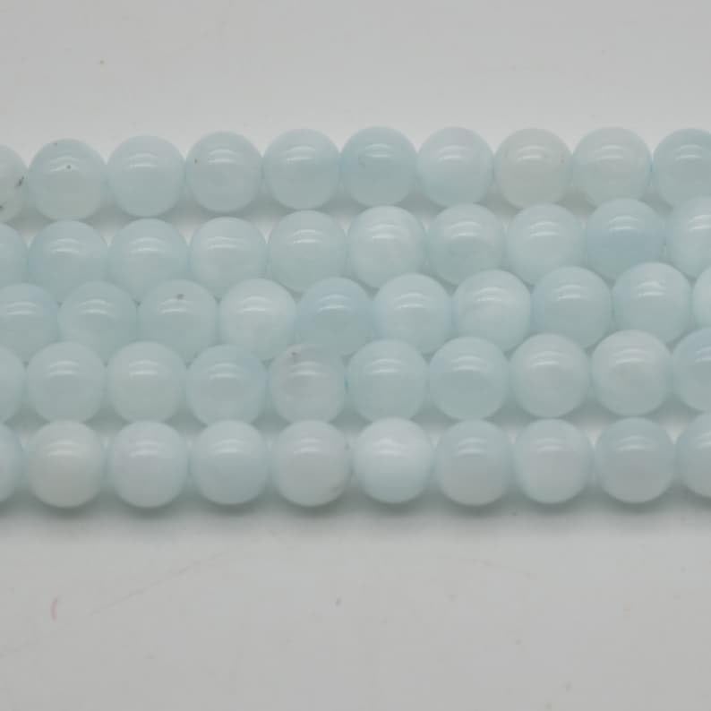 13 inch Strand of Natural gem Light, 6mm Round Smooth Beads for DIY Jewelry Making. | Beads_05091