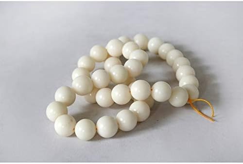 Misc Living Decorative Root Bead 18 Inch Long White Wood Handmade