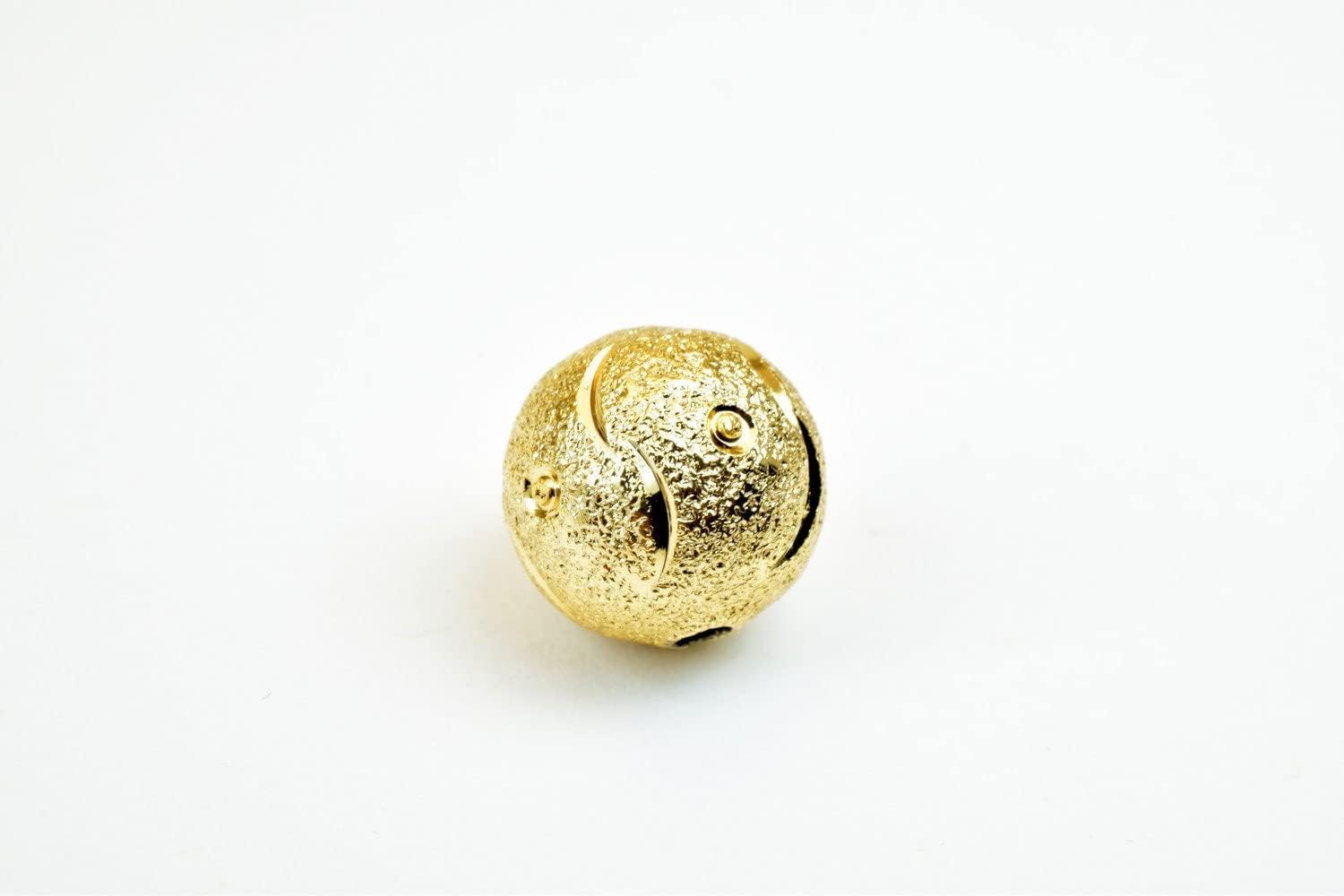 Beaded Jewelry 12mm 18K Gold Filled EP Stardust with Diamond Cut Round Bead GF3407