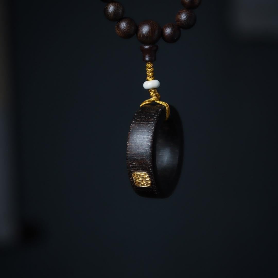 Vietnamese Nha Trang White Agarwood 8mm*108 Beads with Running Ring Inlay Bracelet Sink-Grade (6mm*108 Beads)