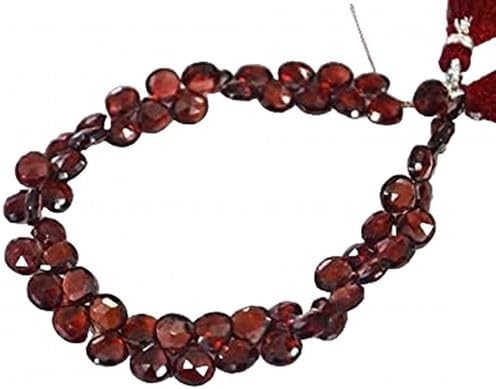 Garnet Heart Shape Faceted 5-6 mm Approx,8 inch lot of 10 Strands CHIK-STRD-95027