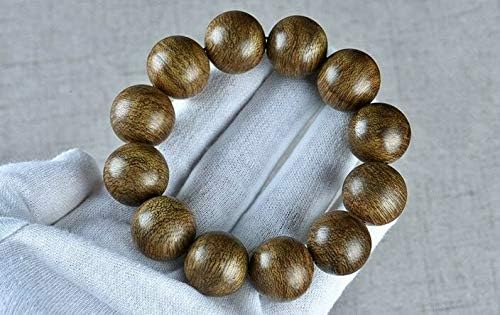 GLW Tarakan Genuine Natural Wild Agarwood Aloewood 18mm Malas Prayer Beads #4677