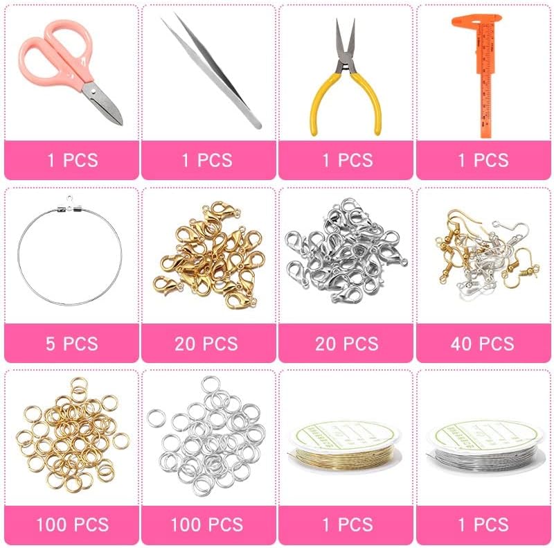 LUYILA 26300pcs DIY Beaded Jewelry Making Kit - Beginner Beading Kit Complete DIY Jewelry Kit for Adults