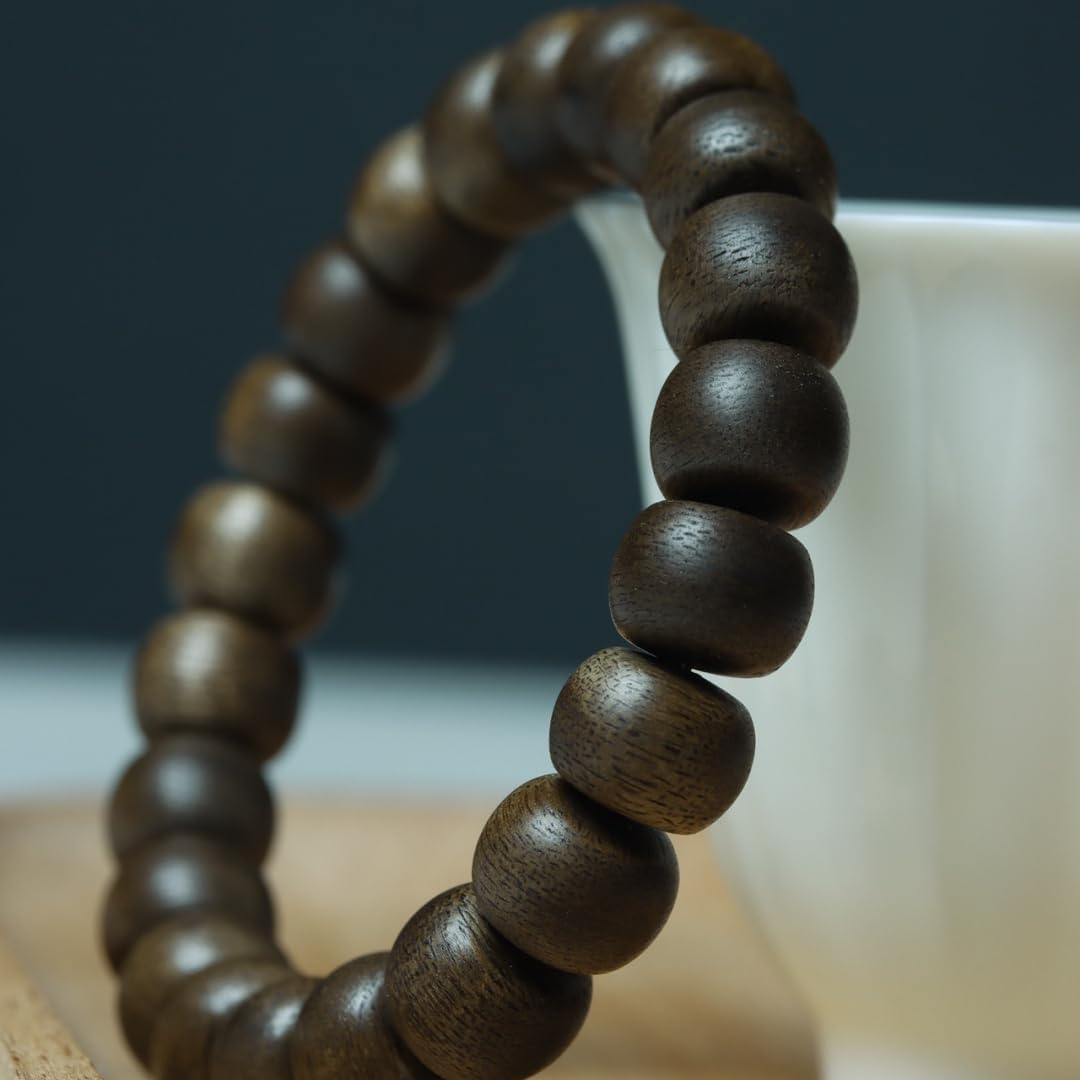 Vietnam Nha Trang Agarwood White Aquilaria Old Wood 8 * 10mm*22 Beads Single-Strand Prayer Beads Honey-Scented Sinking Grade