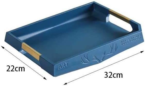 Tray Decor Home Reception Tray Fruit Plate, Home Bedroom Modern Simple Coffee Table Snack Decoration Tray Food Tray(B)